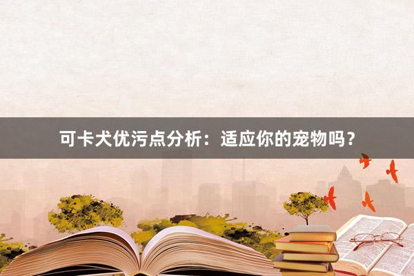 可卡犬优污点分析:适应你的宠物吗?